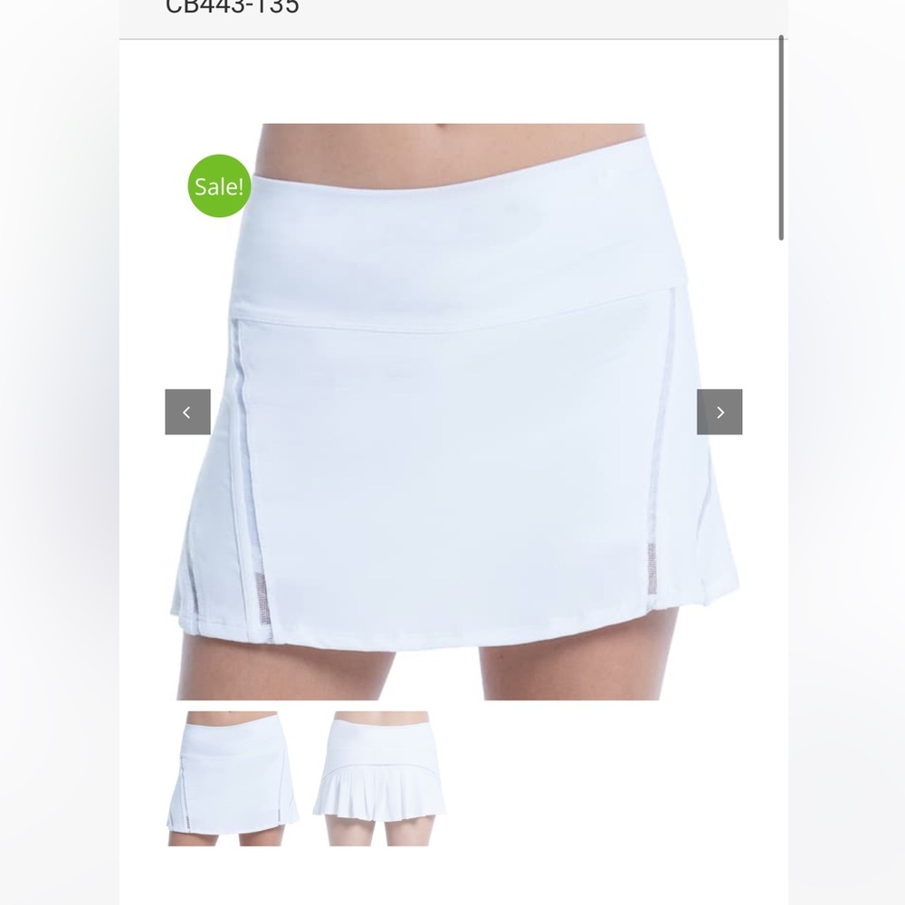 NWT Lucky in Love Women’s Mesh Inline Skirt White size small